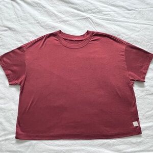 Women Vuori Energy Tee Crop Top Brick Red Size Medium Short Sleeve